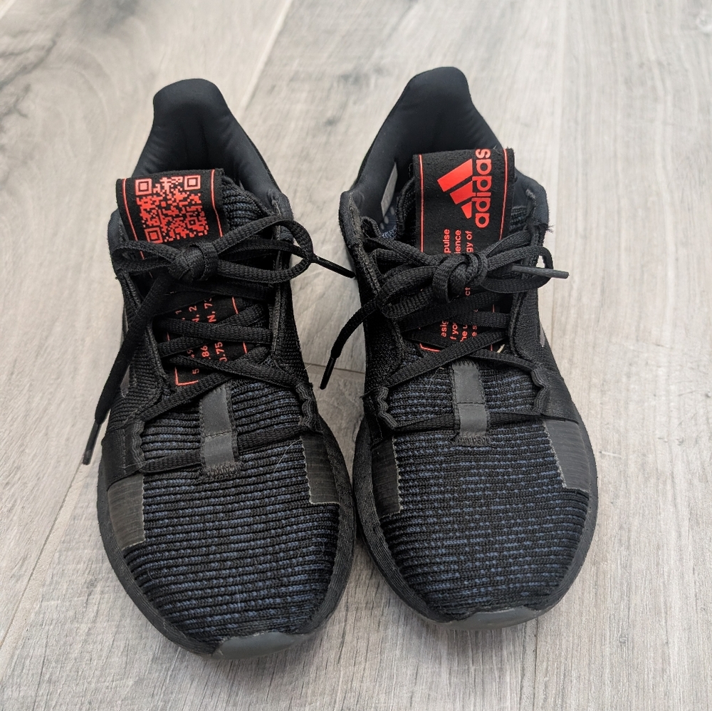 Adidas Boost Black and Red Athletic Shoes